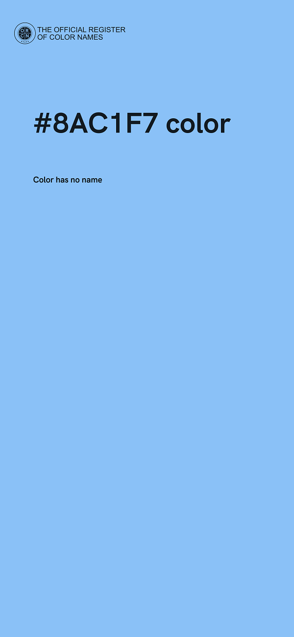 #8AC1F7 color image