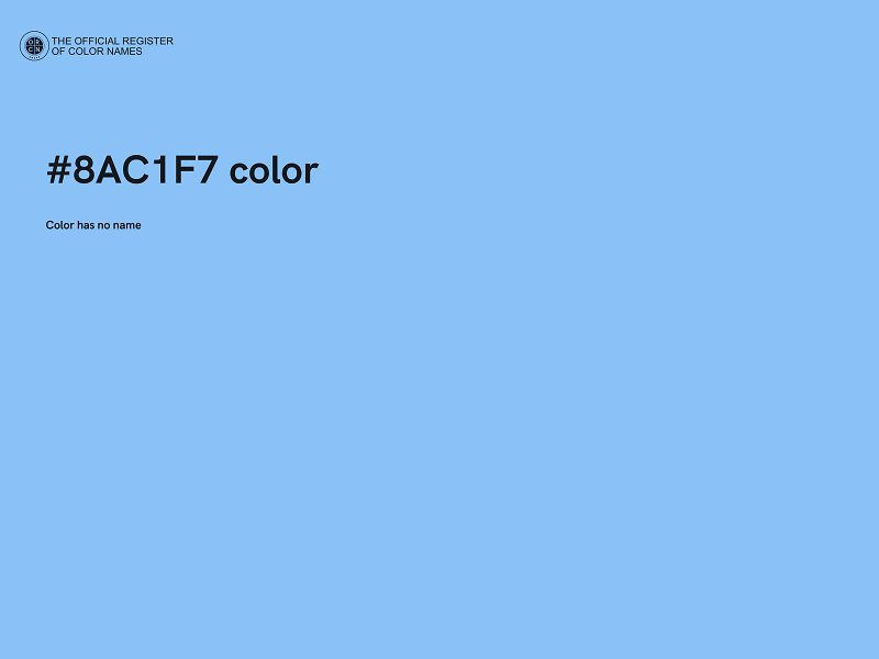 #8AC1F7 color image