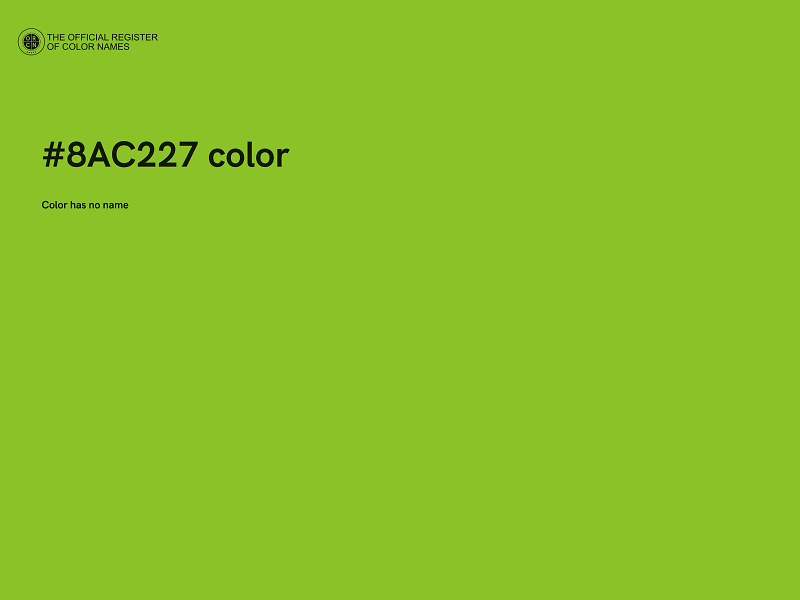 #8AC227 color image