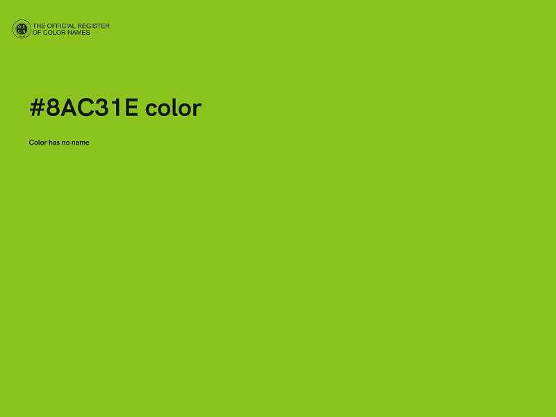 #8AC31E color image