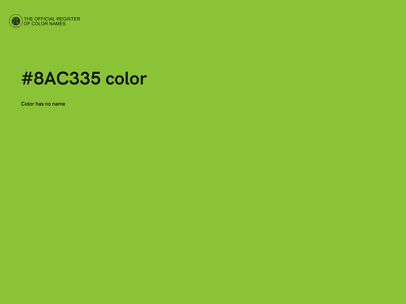 #8AC335 color image