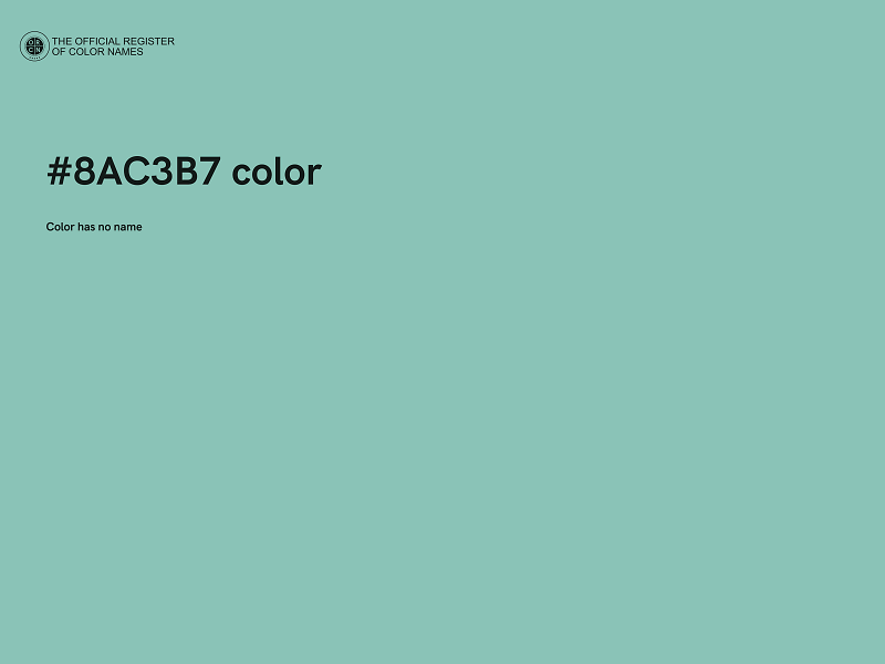 #8AC3B7 color image