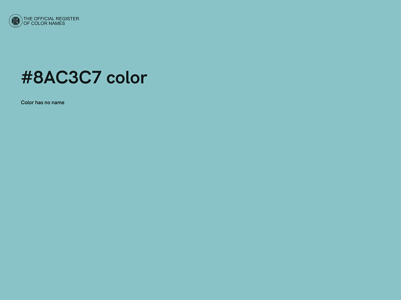 #8AC3C7 color image