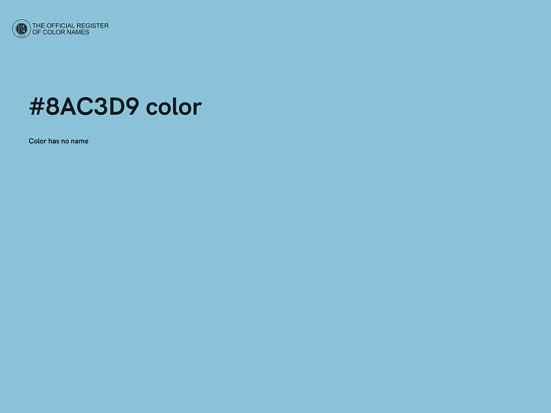 #8AC3D9 color image