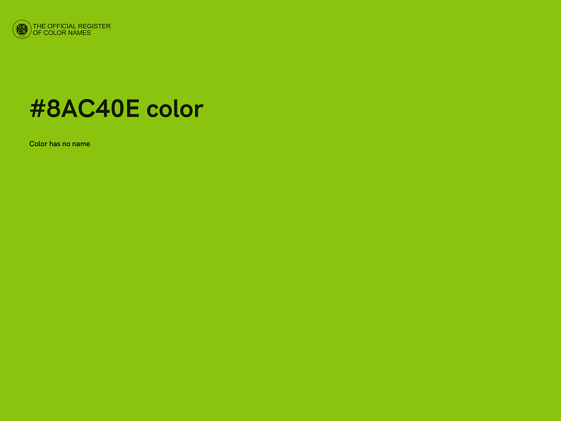 #8AC40E color image