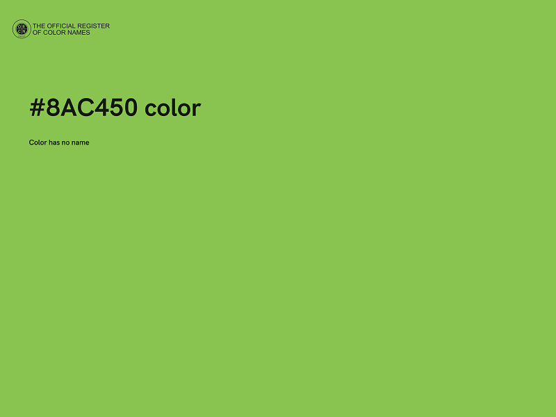 #8AC450 color image