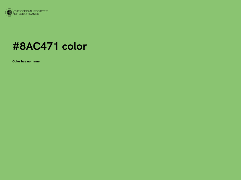 #8AC471 color image