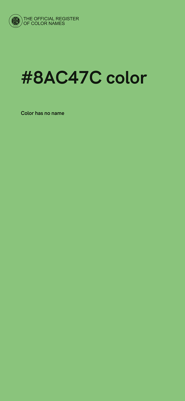 #8AC47C color image