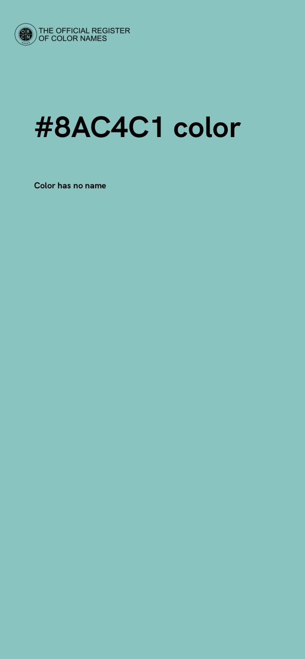 #8AC4C1 color image
