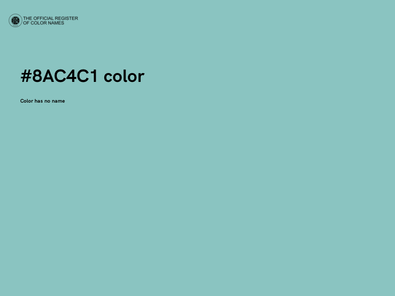 #8AC4C1 color image