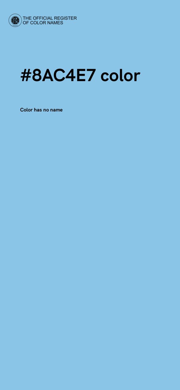 #8AC4E7 color image