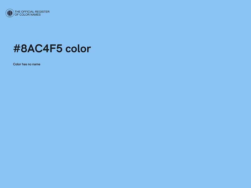 #8AC4F5 color image