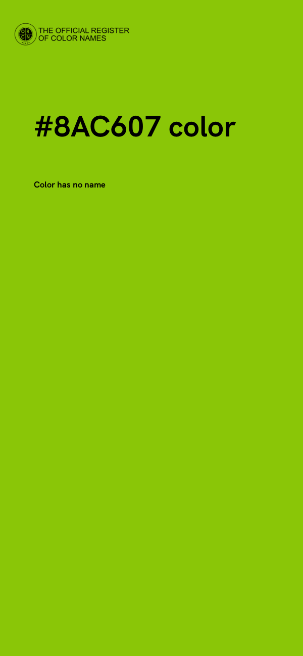 #8AC607 color image