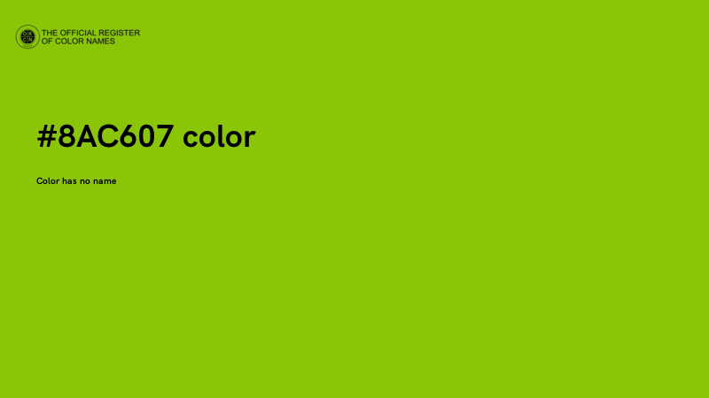 #8AC607 color image
