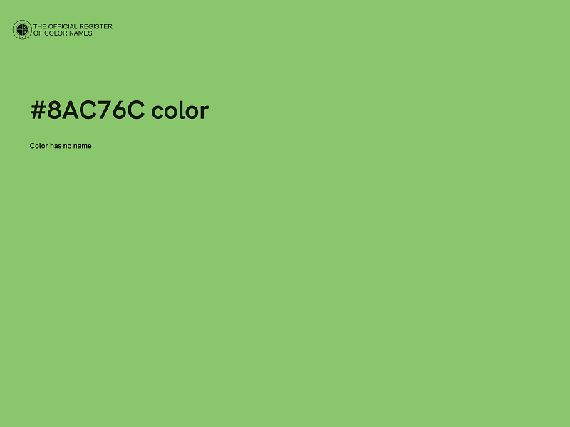 #8AC76C color image