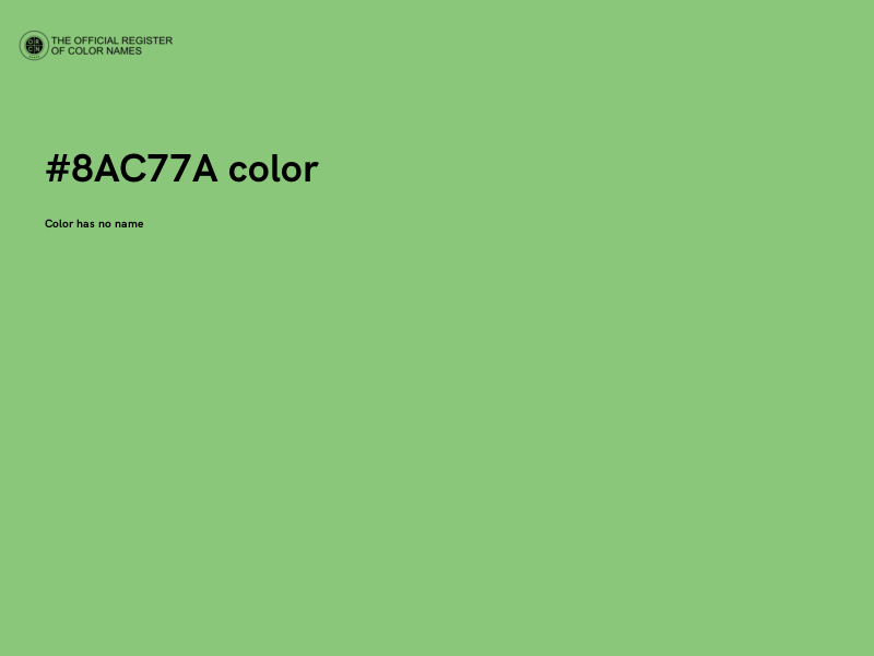 #8AC77A color image