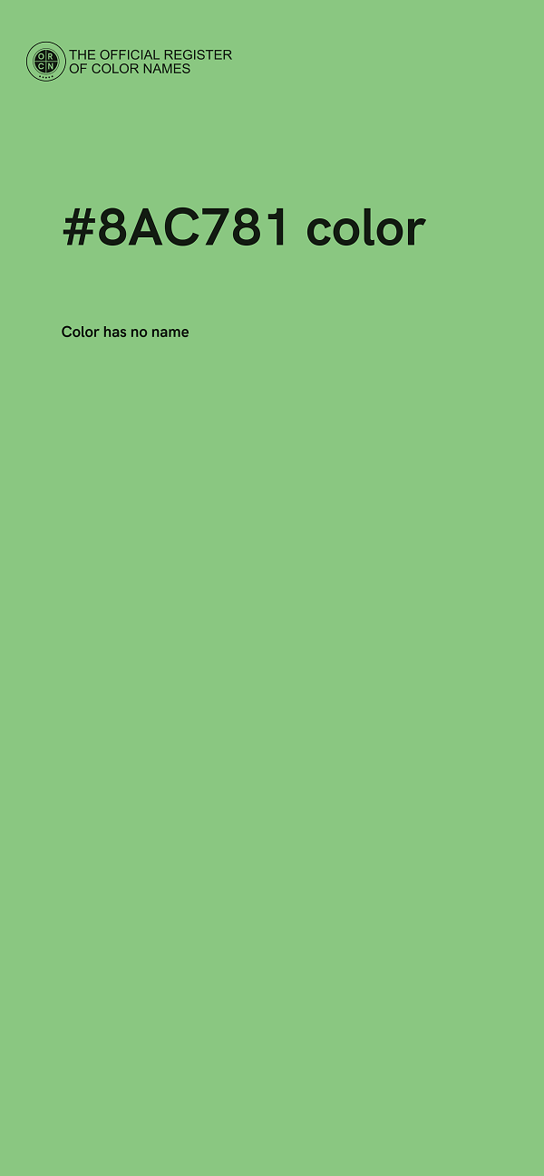 #8AC781 color image