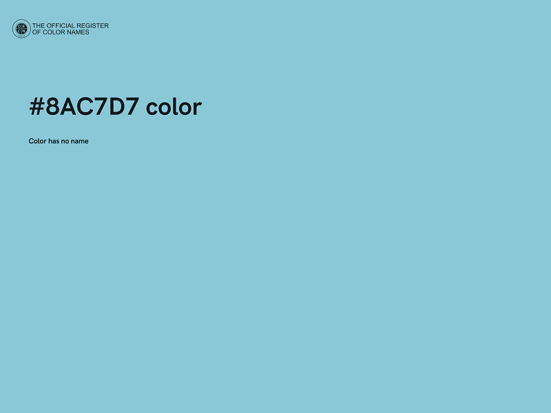 #8AC7D7 color image