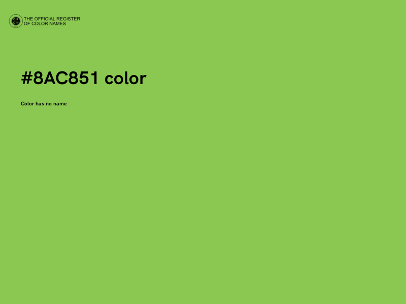 #8AC851 color image