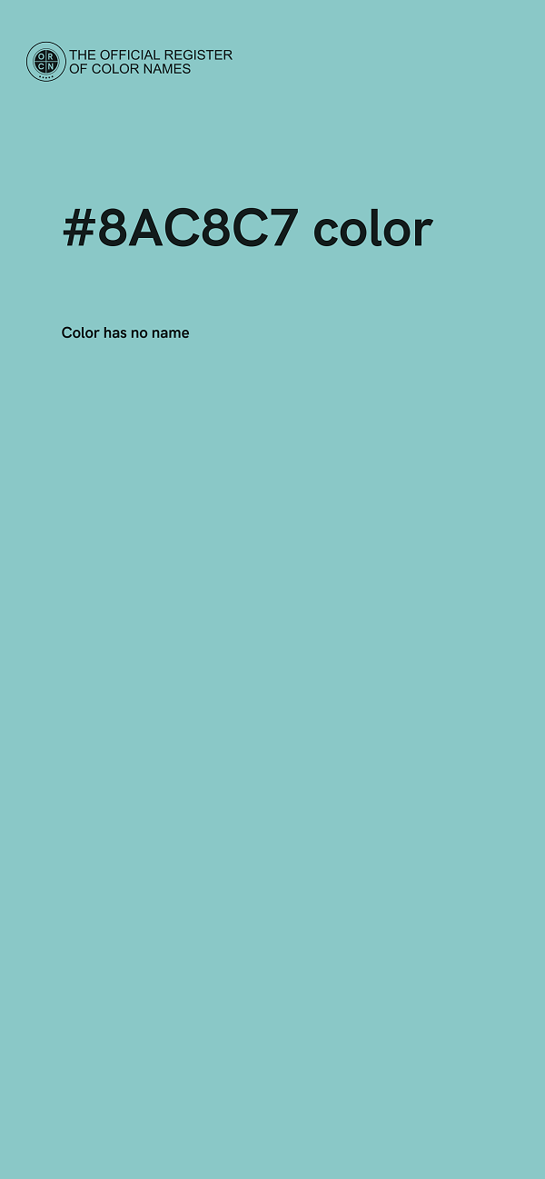 #8AC8C7 color image