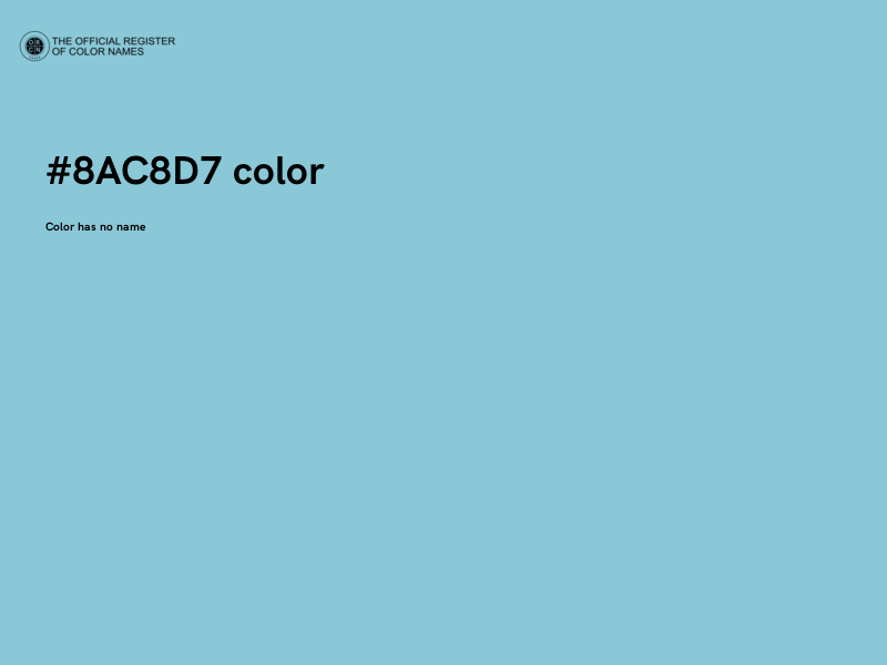 #8AC8D7 color image