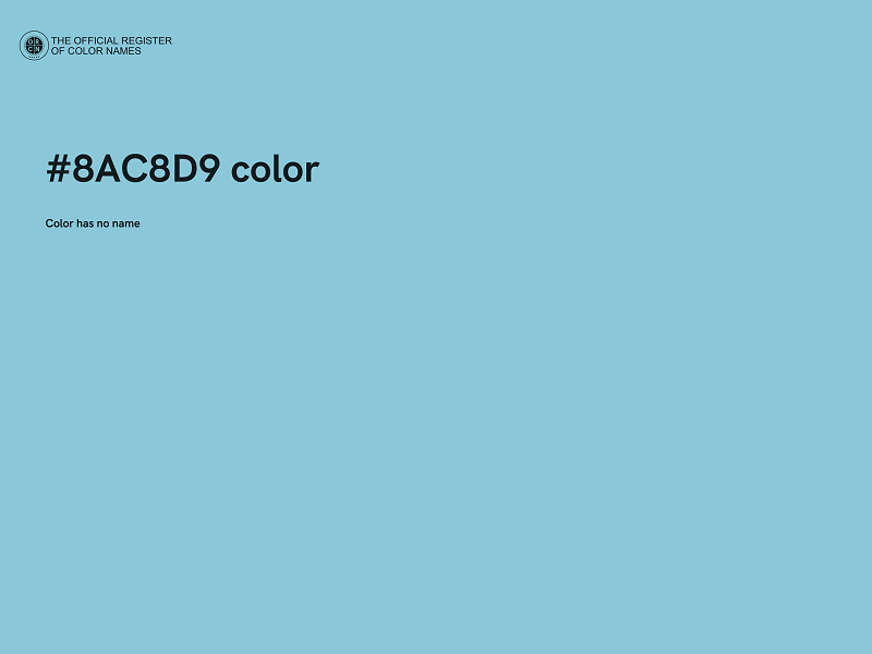 #8AC8D9 color image