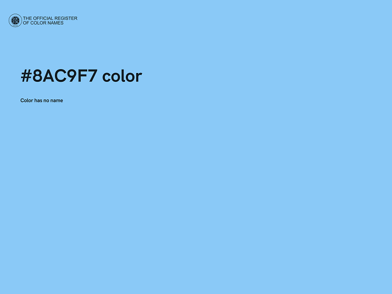 #8AC9F7 color image