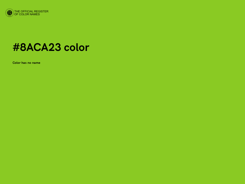 #8ACA23 color image