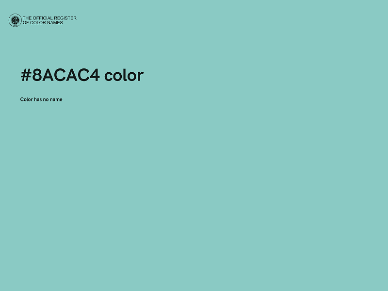 #8ACAC4 color image