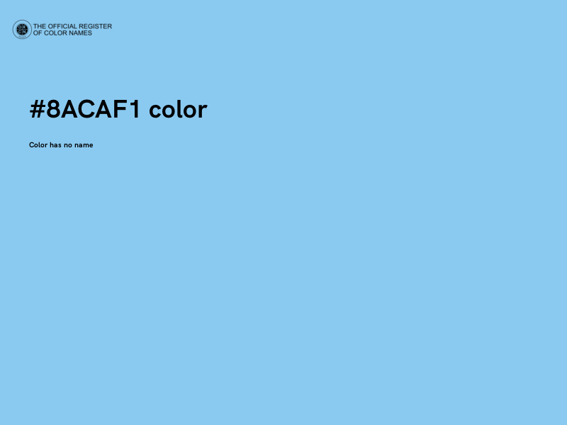 #8ACAF1 color image