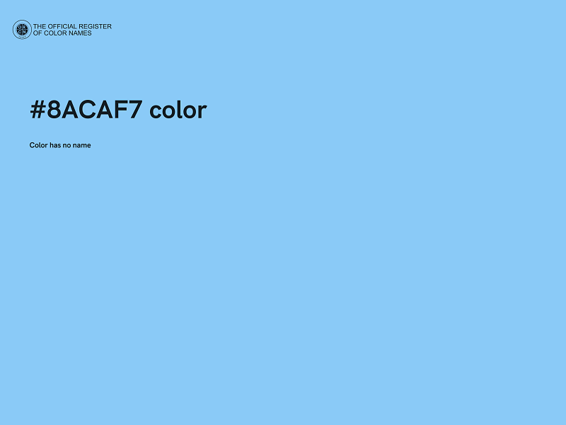 #8ACAF7 color image