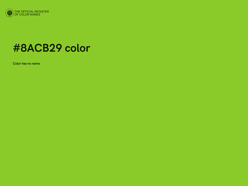 #8ACB29 color image