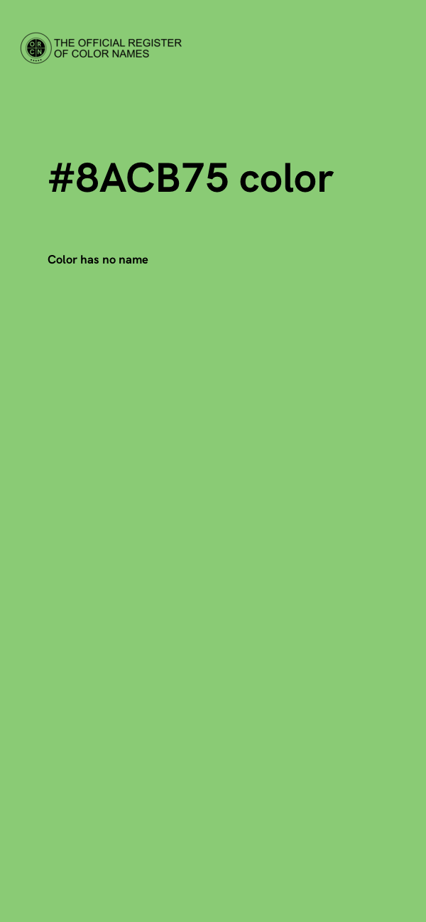 #8ACB75 color image