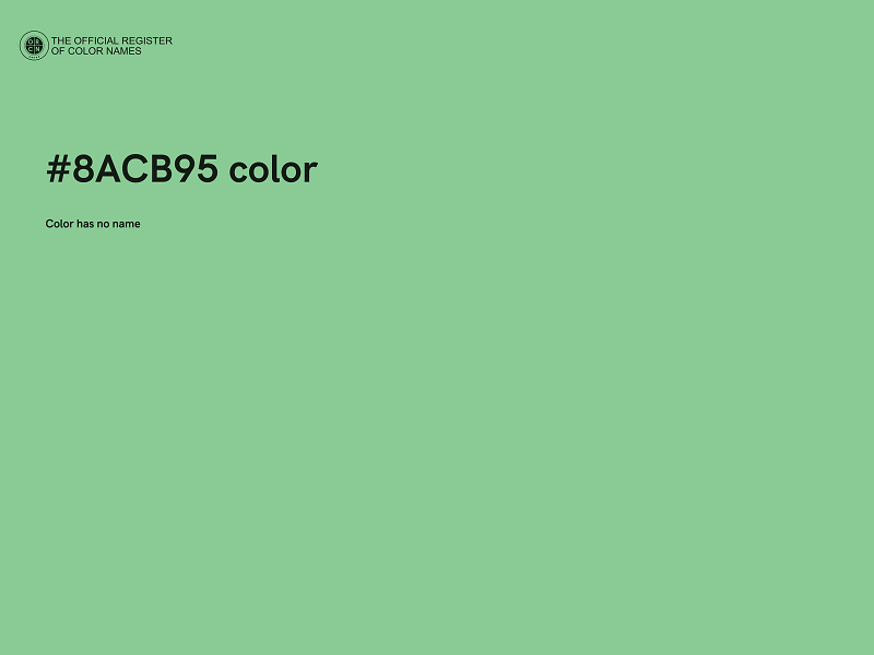 #8ACB95 color image