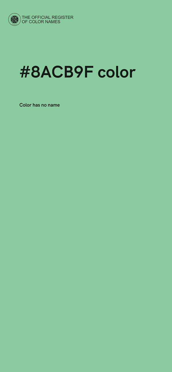 #8ACB9F color image