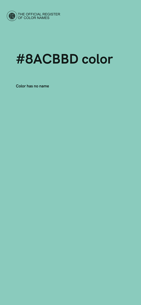 #8ACBBD color image