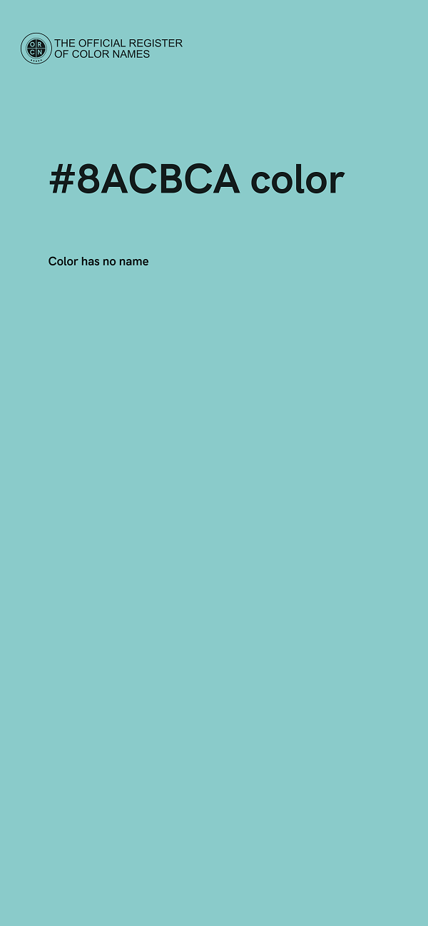 #8ACBCA color image