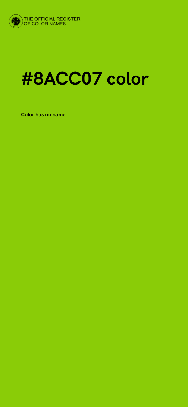 #8ACC07 color image