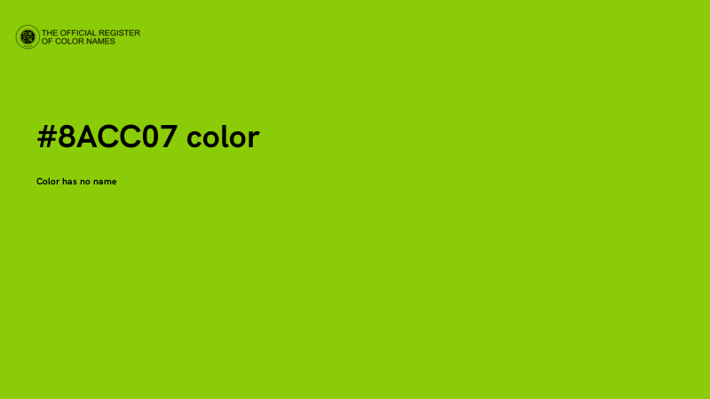 #8ACC07 color image