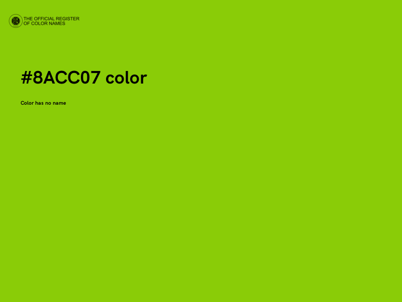 #8ACC07 color image