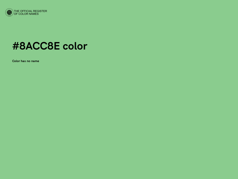 #8ACC8E color image