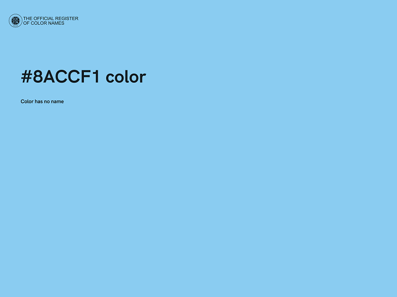 #8ACCF1 color image
