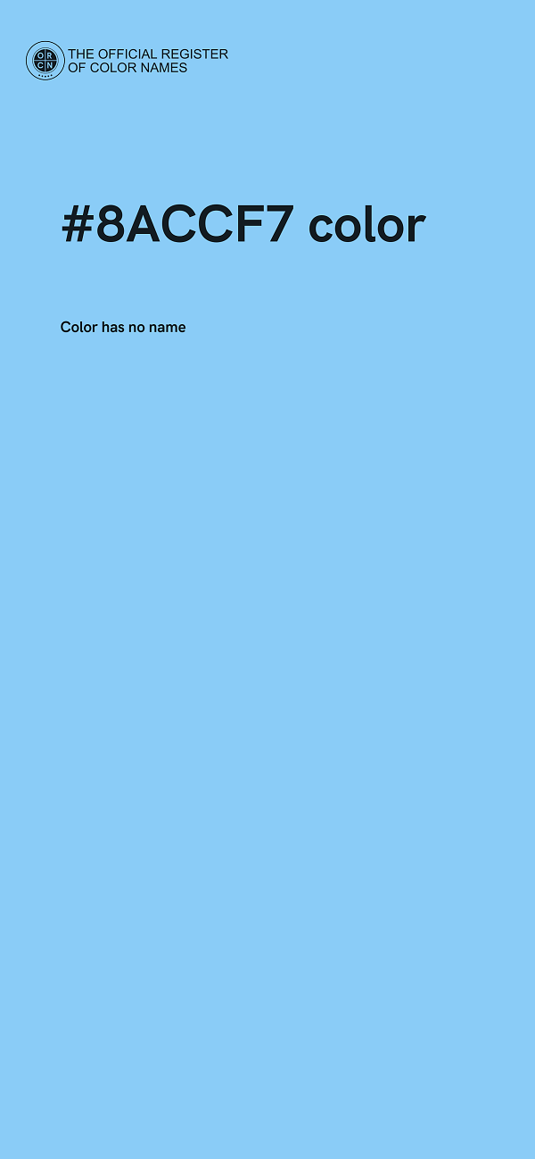 #8ACCF7 color image
