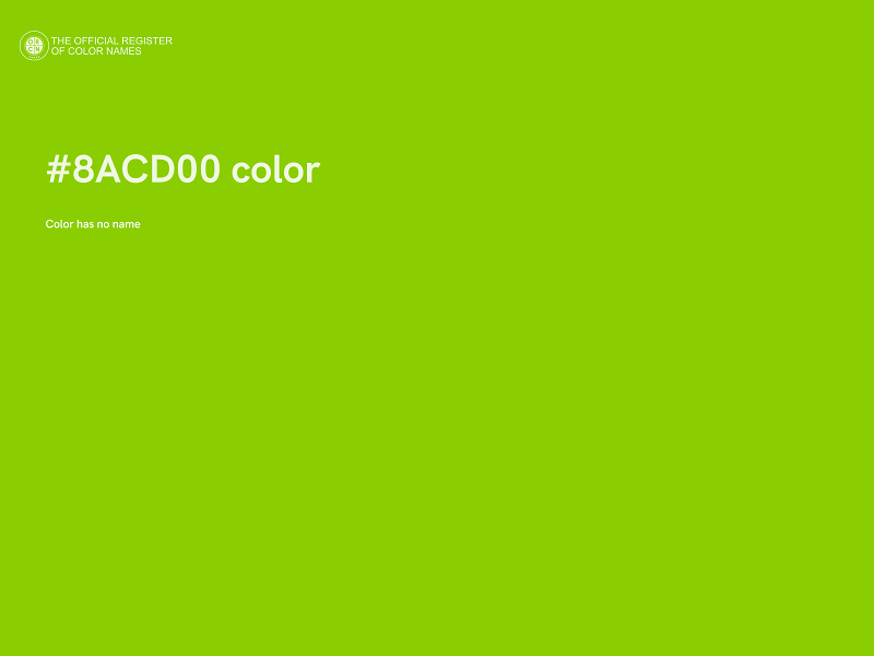 #8ACD00 color image