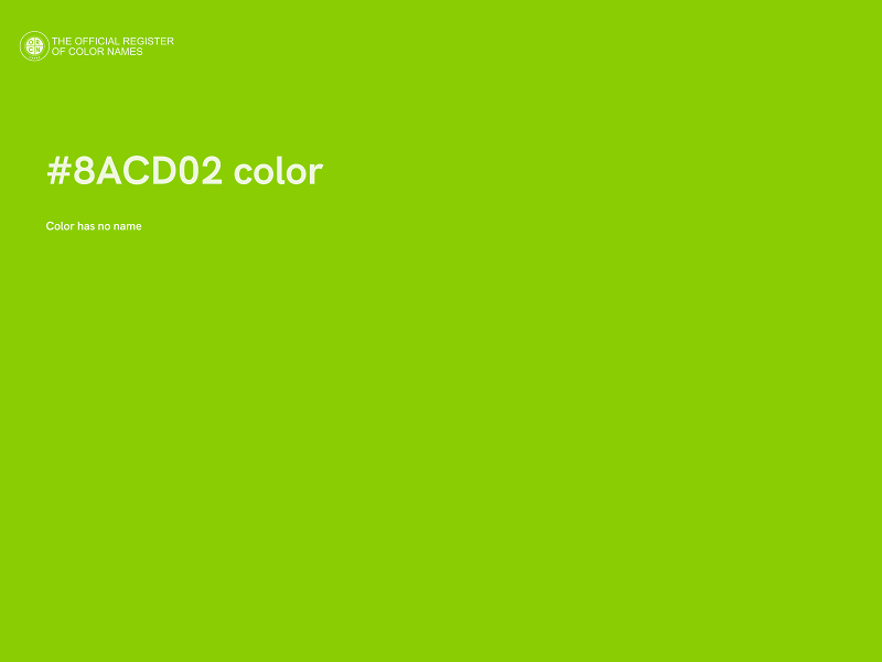 #8ACD02 color image