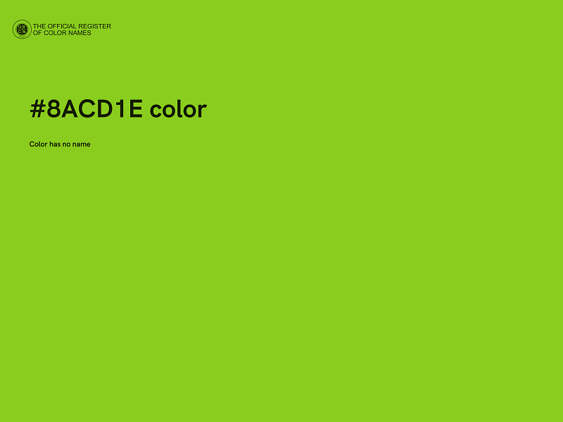#8ACD1E color image