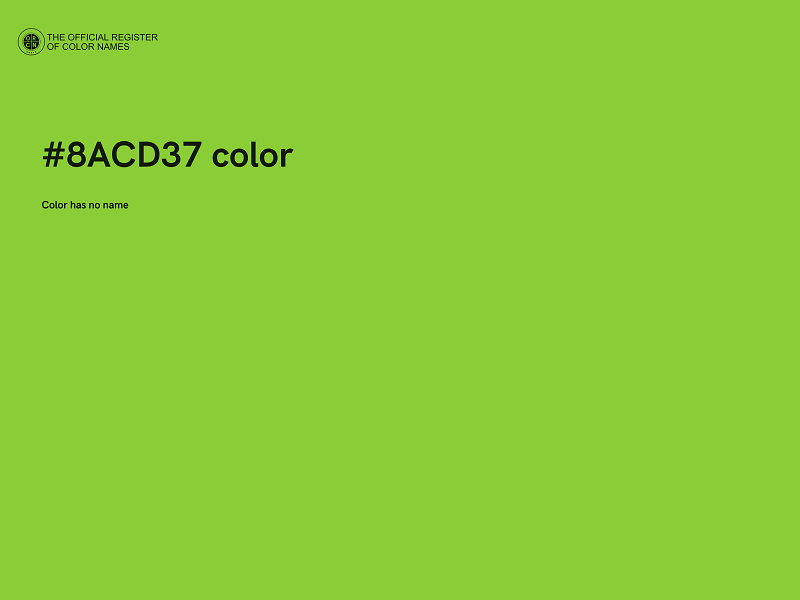 #8ACD37 color image