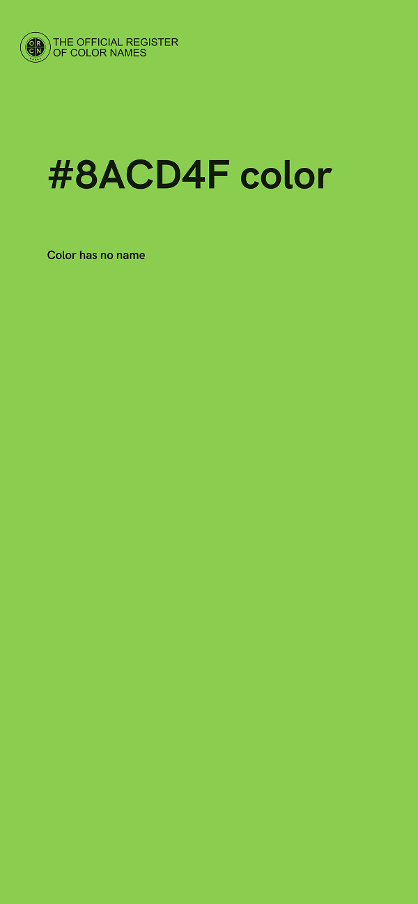 #8ACD4F color image