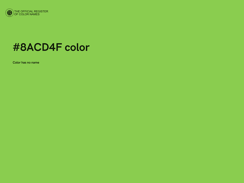 #8ACD4F color image