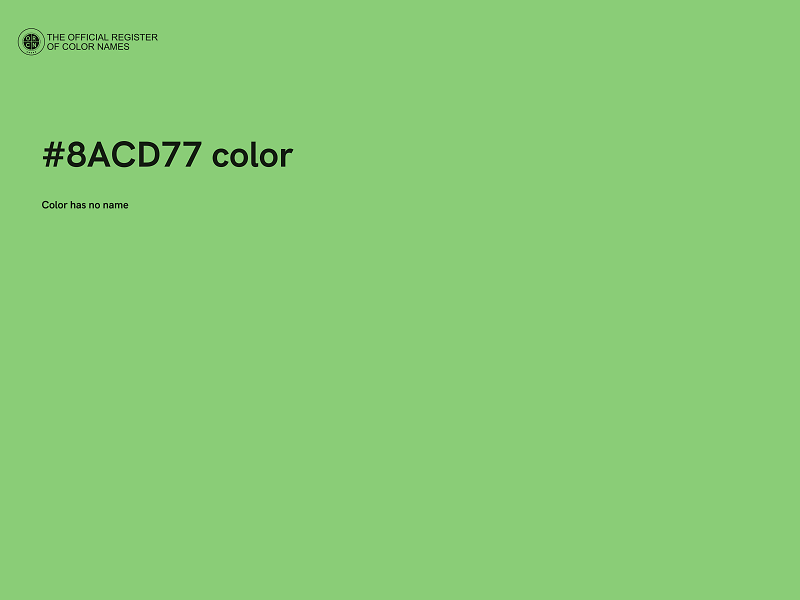 #8ACD77 color image